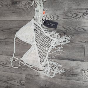 Sans Souci White Crochet One Piece Swimsuit